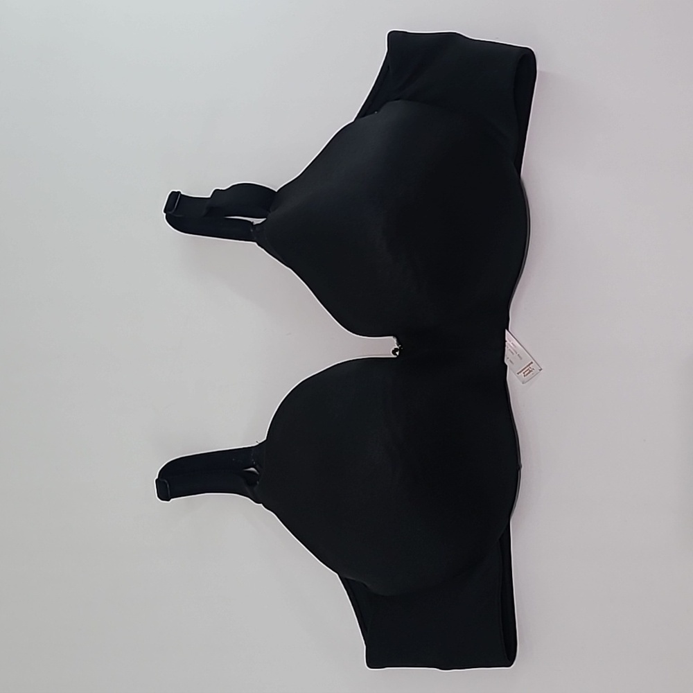 CACIQUE Black‎ Smooth Lightly Lined Full Coverage Back Smoother Bra - Size 42C